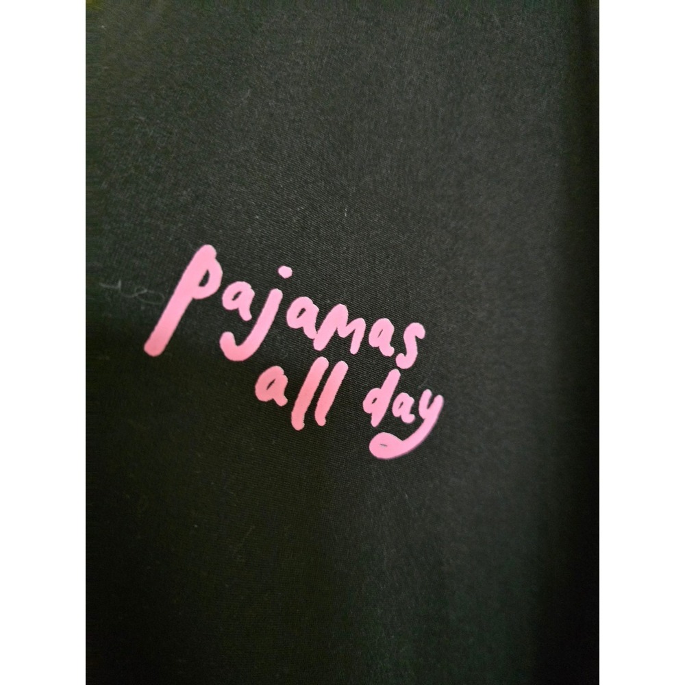 JOYSUN™‎ Black Pajama Top T Shirt Graphic Print Relaxed Fit 3X /0485